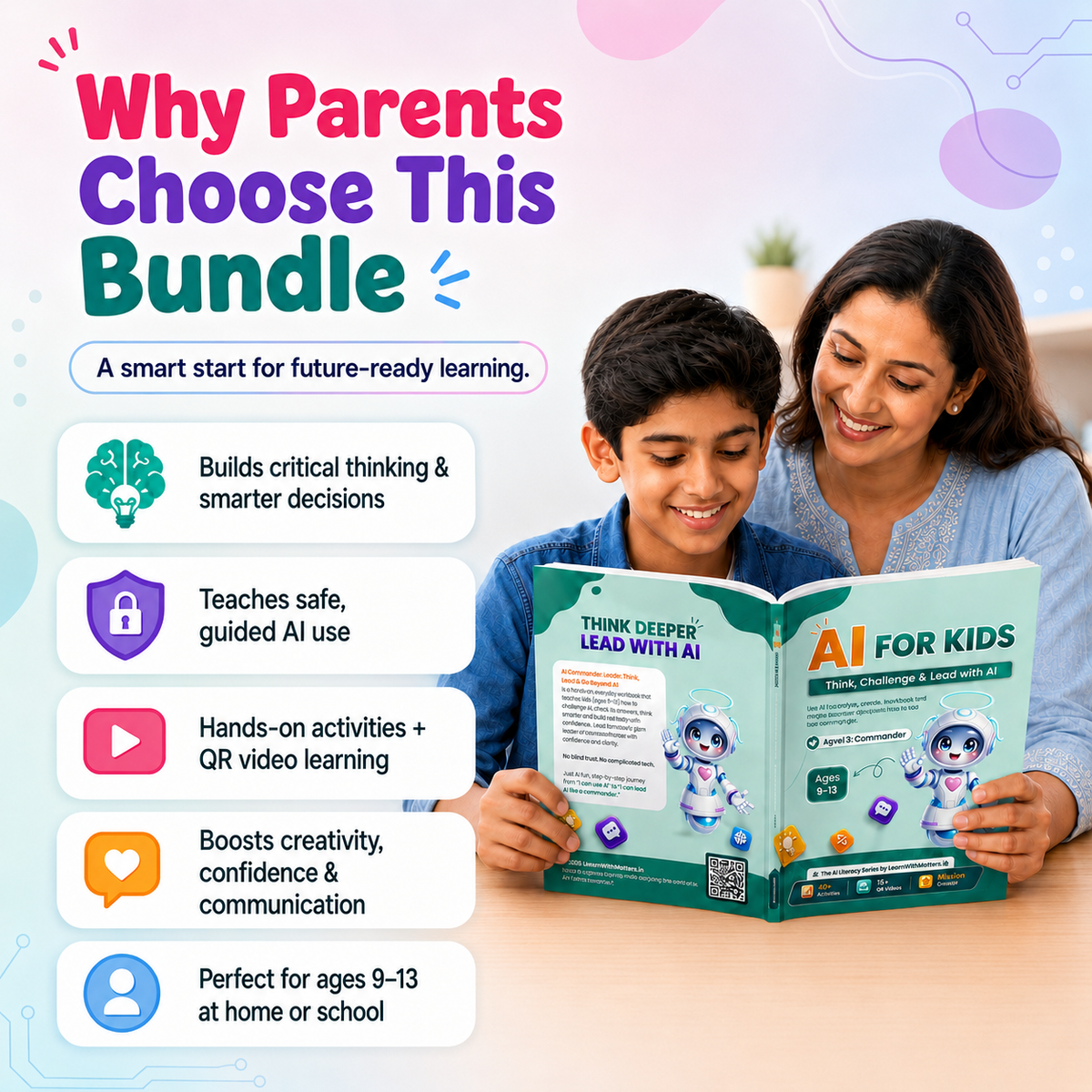 AI for Kids — 3-Book AI Literacy Series | Cadet to Commander (Ages 9–13)