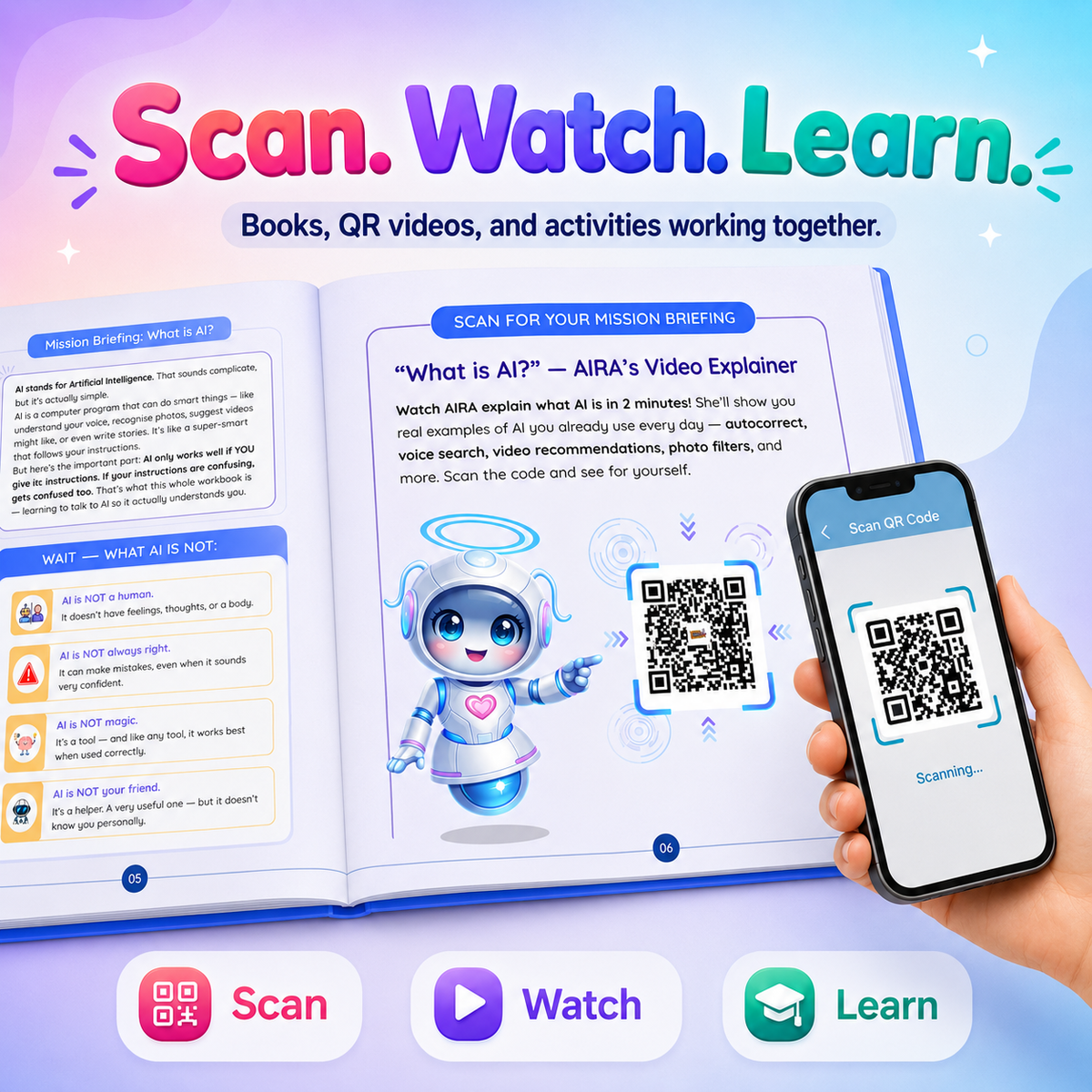 AI for Kids — 3-Book AI Literacy Series | Cadet to Commander (Ages 9–13)