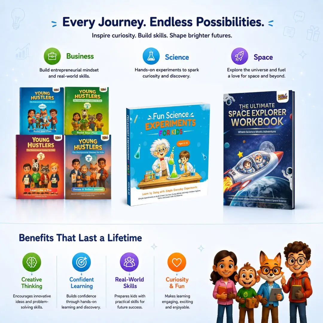 3 Powerful Learning Journey for Kids – Science, Space & Entrepreneurship | 6 Books for Ages 6–14