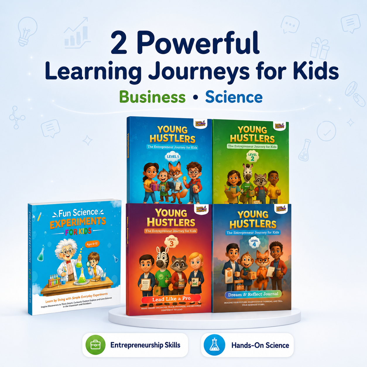 2 Powerful Learning Journey for Kids – Science & Entrepreneurship | 5 Books for Ages 6–14